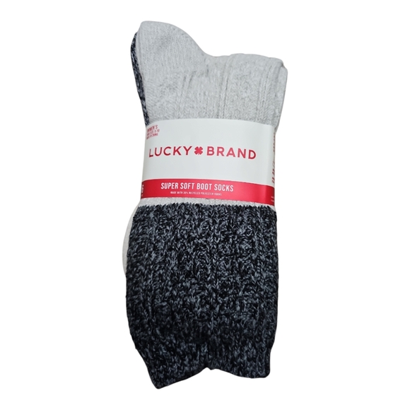 LUCKY BRAND Boot Socks Super Soft Women's Size 6-10 - Picture 3 of 4